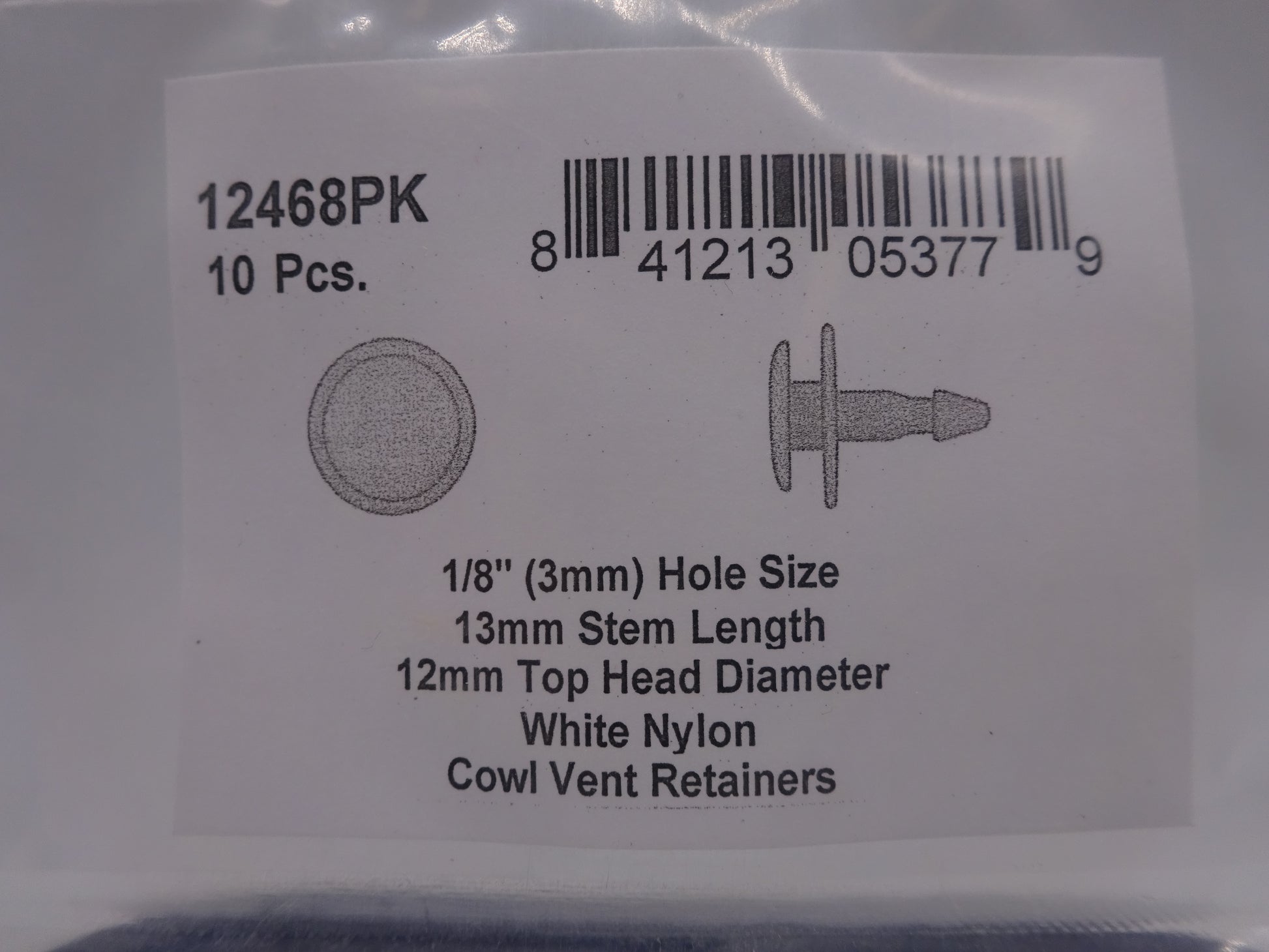 DISCO Automotive Hardware Honda OEM: 90602-SX0-003 12468PK White Nylon Cowl Vent Ret 4.2mm Hole Size 13mm Stem Lgth 0 CLIPS RIVETS FREE SHIP PLASTIC SCREWS BULBS RETAINERS PUSH 12468PK White Nylon Cowl Vent Ret 4.2mm Hole Size 13mm Stem Lgth KING SERIES TRUCKS PARTS ACCESSORIES 6 DOOR PICKUPS 6 DOOR PICKUP 6 DOOR TRUCK 6 DOOR TRUCKS