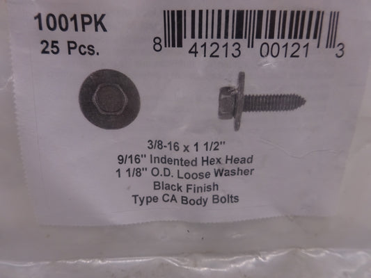 DISCO Automotive Hardware G.M. OEM: 1564180 1001PK Black Hex Head Body Bolts 3/8-16 X 1 1/2" 9/16" Hex Head 5 CLIPS RIVETS FREE SHIP PLASTIC SCREWS BULBS RETAINERS PUSH 1001PK Black Hex Head Body Bolts 3/8-16 X 1 1/2" 9/16" Hex Head KING SERIES TRUCKS PARTS ACCESSORIES 6 DOOR PICKUPS 6 DOOR PICKUP 6 DOOR TRUCK 6 DOOR TRUCKS