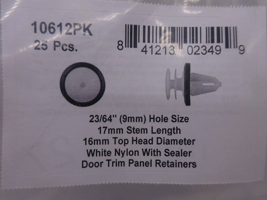 DISCO Automotive Hardware Ford OEM: W713297-S300 10612PK White Nylon Door Panel Ret 9mm Hole Size 16mm Head Dia 5 CLIPS RIVETS FREE SHIP PLASTIC SCREWS BULBS RETAINERS PUSH 10612PK White Nylon Door Panel Ret 9mm Hole Size 16mm Head Dia KING SERIES TRUCKS PARTS ACCESSORIES 6 DOOR PICKUPS 6 DOOR PICKUP 6 DOOR TRUCK 6 DOOR TRUCKS