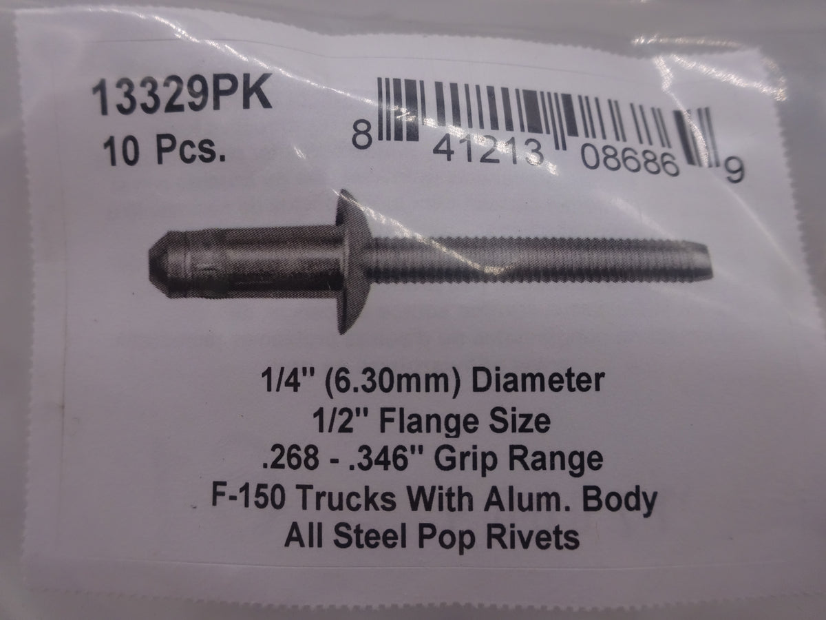 13329PK All Steel F150 Ford Pop Rivets DISCO Automotive Hardware – JK ...
