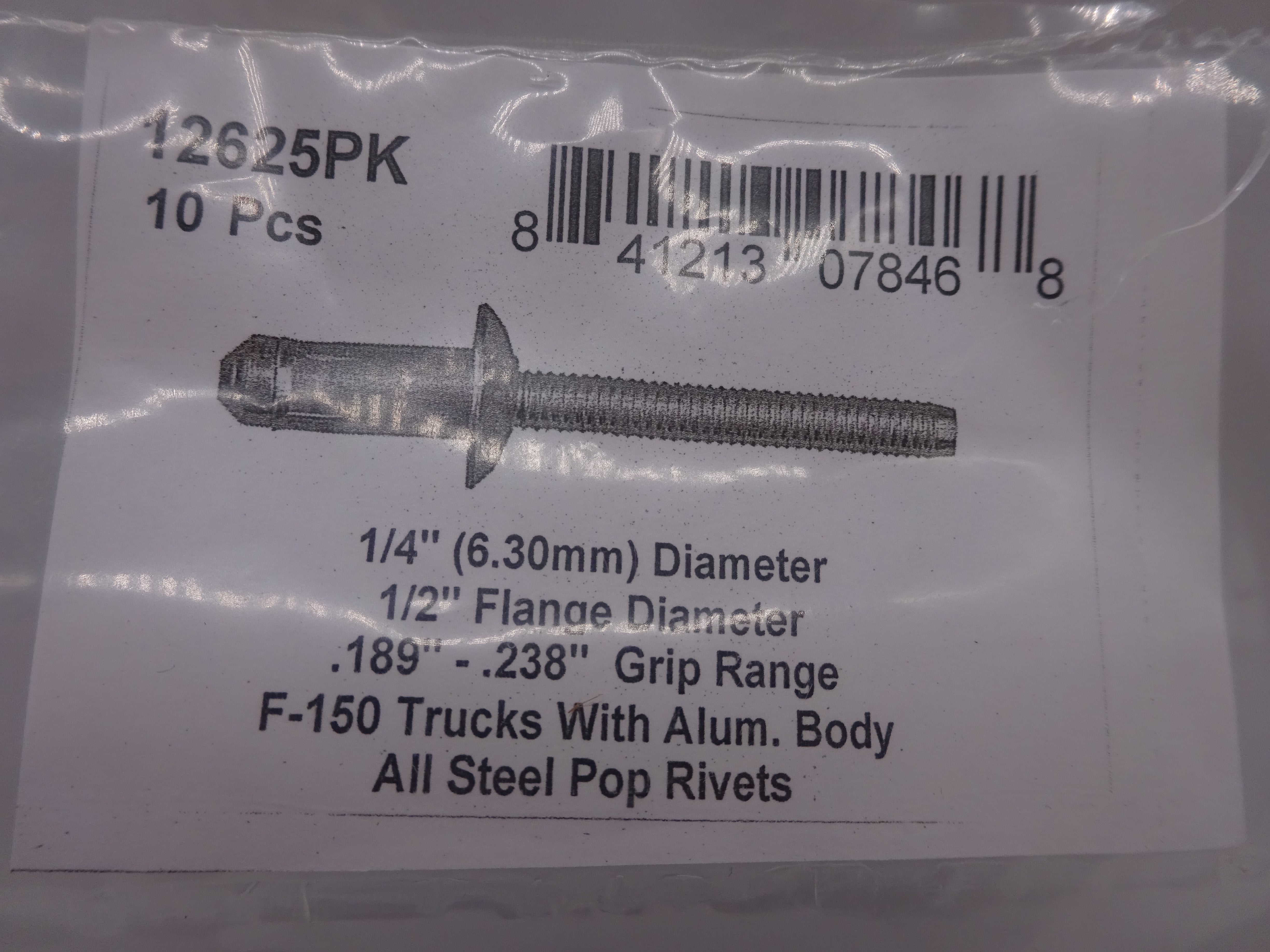 12625PK All Steel F150 Ford Pop Rivets DISCO Automotive Hardware – JK ...