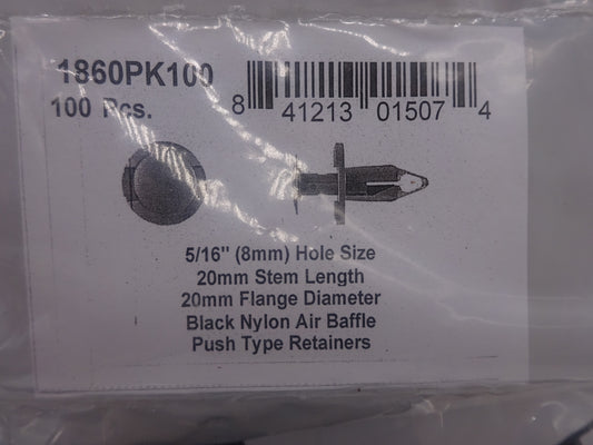 DISCO Automotive Hardware OEM: 1860PK100 Black Nylon Push Type Ret 8mm Hole Size 20mm Stem Length 00 CLIPS RIVETS FREE SHIP PLASTIC SCREWS BULBS RETAINERS PUSH 1860PK100 Black Nylon Push Type Ret 8mm Hole Size 20mm Stem Length KING SERIES TRUCKS PARTS ACCESSORIES 6 DOOR PICKUPS 6 DOOR PICKUP 6 DOOR TRUCK 6 DOOR TRUCKS