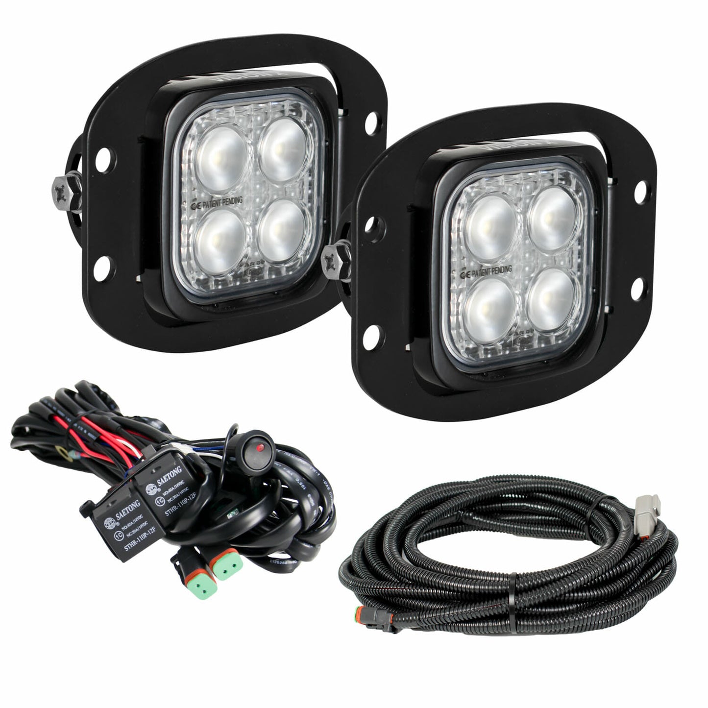 Vision X Dura Flush Mount Reverse Light Kit with Harness and Adjustable Brackets DURA-M460FLUSHV2REVKIT