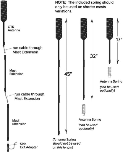 Truck and RV Spring-Mount Antenna by weBoost