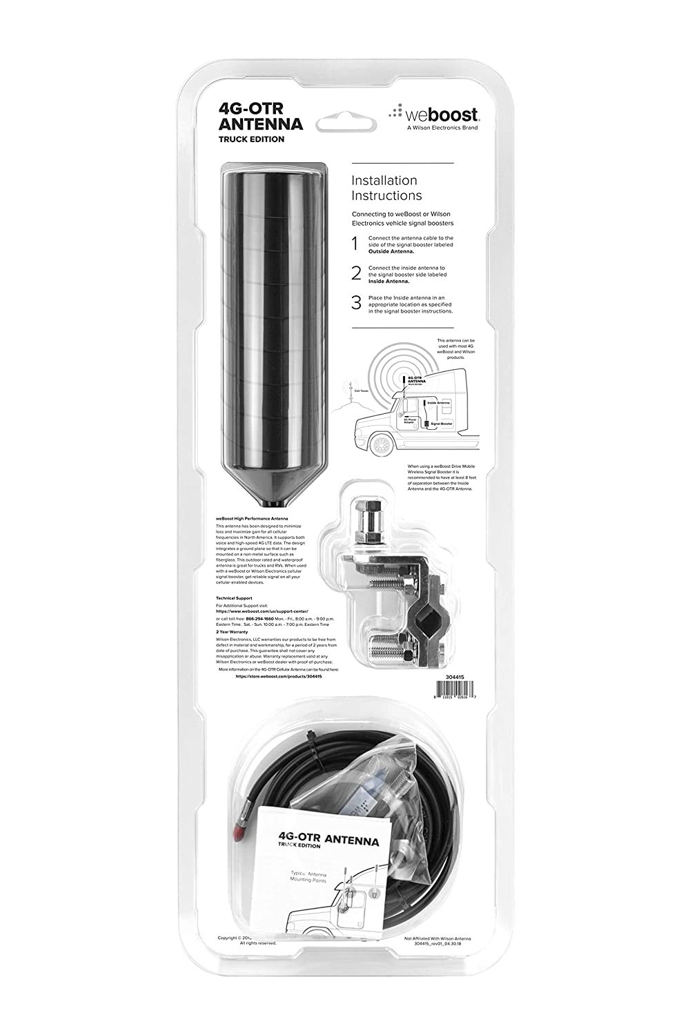 Truck and RV Spring-Mount Antenna by weBoost