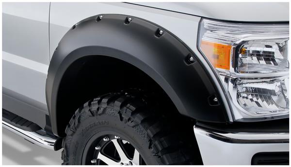 King Series Trucks Parts Accessories, Bushwacker Pocket Style Fender Flares (Set of 2), Lifetime Warranty, Matte Black Finish